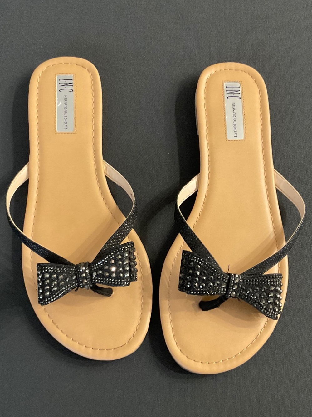 INC Beaded Bow Sandals